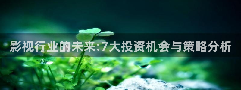 南瓜包：影视行业的未来:7大投资机会与策略分析